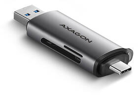 Čtečka paměťových karet Axagon Card Reader USB3.2 Gen 1 Type-C + Type-A, SD/microSD, UHS-I stříbrná

 obrázek produktu 1 z 9