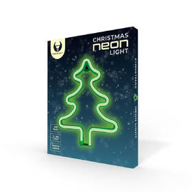 Dekorativní LED Forever neon Vánoční strom zelená barva
