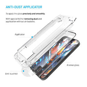 Tvrzené sklo FIXED Armor s Anti-dust aplikátorem a AR vrstvou na Apple iPhone 15/16 černé

 obrázek produktu 5 z 11