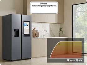 Americká lednice Samsung RS90F66BEFEO černá barva
