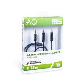 Kabel AQ 3,5mm Jack/2xRCA, M/M, 0,75m černý

 obrázek produktu 1 z 1