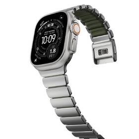Řemínek NOMAD Stratos FKM na Apple Watch 45/46/49mm, titanový stříbrný/zelený

 obrázek produktu 8 z 12