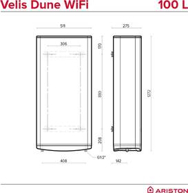 Ohřívač vody Ariston Velis Dune Wifi 100 bílý

 obrázek produktu 5 z 5