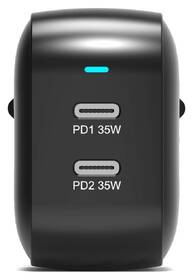 Nabíječka do sítě PORT CONNECT GaN2 35W, 2x USB-C PD černý

 obrázek produktu 3 z 9
