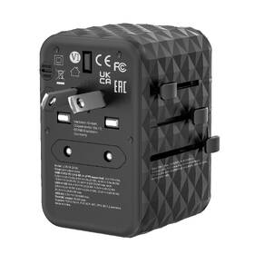 Cestovní adaptér Verbatim UTA-05 GaN III, 2x USB-C PD 65W & QC 4+, 2x USB-A černý

 obrázek produktu 4 z 11