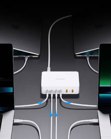 Nabíječka do sítě Voltme Revo 240 PD3.1 4xUSB-C, 2xUSB-A  240W bílá barva
