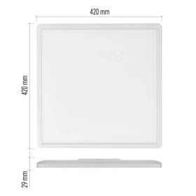 Stropní svítidlo EMOS FLORI, 42x42xcm, 22W, 2200lm, neutrální bílá bílé

 obrázek produktu 1 z 5