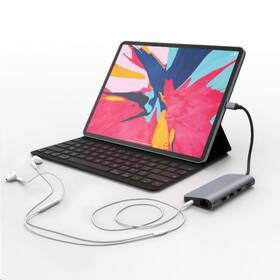 USB Hub HyperDrive pro iPad Pro, MacBook Pro/Air USB-C/HDMI, 3x USB 3.0, RJ45, USB-C, SD, Micro SD, 3,5mm jack šedý

 obrázek produktu 2 z 4