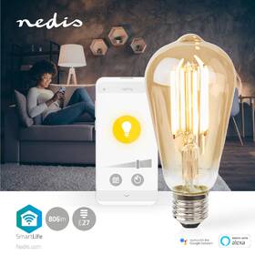 Chytrá žárovka Nedis SmartLife ST64, Wi-Fi, E27, 806 lm, 7 W, Teplá Bílá 

 obrázek produktu 4 z 5