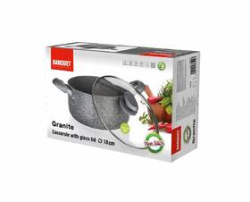 Kastrol s poklicí BANQUET Granite šedý

 obrázek produktu 1 z 2