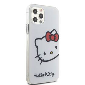 Kryt na mobil Hello Kitty IML Head na Apple iPhone 12/12 Pro bílá barva
