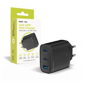Nabíječka do sítě Mobile Origin GaN 40W MO13, 1x USB-A,  2xUSB-C černá

 obrázek produktu 12 z 12