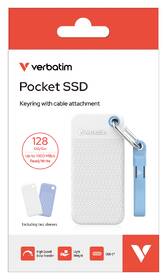SSD externí Verbatim Pocket SSD 128GB + 2x obal bílý

 obrázek produktu 5 z 10