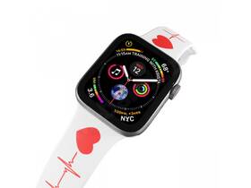 Řemínek Mi-Band na Apple Watch 42/44/45/49 mm - motiv EKG, bílý 

 obrázek produktu 2 z 8