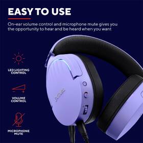 Headset Trust GXT 490P FAYZO, USB fialový

 obrázek produktu 10 z 14