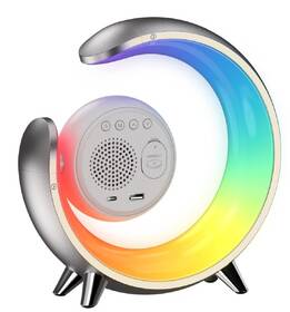 Stolní LED lampička IMMAX PEACOCK s hodinami, RGB světlo, 20W, 400lm stříbrná

 obrázek produktu 3 z 8