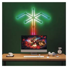 Nástěnné svítidlo EMOS GoSmart, 34 W, RGB Lines (9 ks) bílá barva
