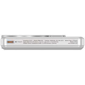 Powerbanka Verbatim magnetická, bezdrátová Charge 'n' Go C+C, displej, 10000 mAh stříbrná

 obrázek produktu 5 z 8