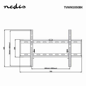 Držák TV Nedis pevný, pro úhlopříčky 42" až 70", nosnost 60 kg černý

 obrázek produktu 3 z 4