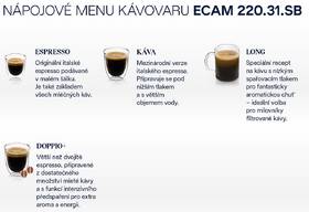 Automatický kávovar De'Longhi ECAM 220.31.SB černý/stříbrný

 obrázek produktu 10 z 10
