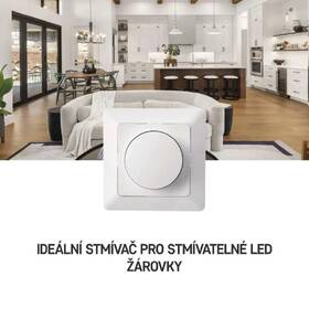 Stmívač EMOS triakový, č. 6, pro regulovatelné LED žárovky bílý

 obrázek produktu 7 z 10