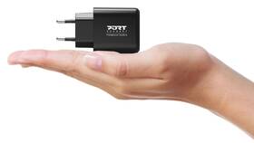 Nabíječka do sítě PORT CONNECT GaN 65W, 1x USB-C PD a 1x USB-A QC černý

 obrázek produktu 5 z 6