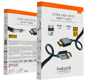 Kabel InAkustik Star II, HDMI 2.1 Ultra High Speed, délka 1m černá barva
