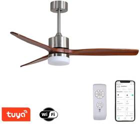 Stropní svítidlo IMMAX NEO LITE ELEGANTE SMART LED s ventilátorem Wi-Fi, TUYA stříbrné/dřevo

 obrázek produktu 2 z 10