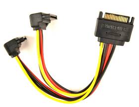 Kabel Gembird SATA napájecí na 2x SATA 90°, rozdvojka, 15cm 

 obrázek produktu 1 z 3