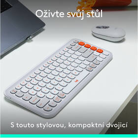 Klávesnice s myší Logitech POP ICON, US layout bílá

 obrázek produktu 2 z 10