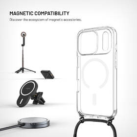 Kryt na mobil FIXED MagPure Neck s černou šňůrkou na krk na Apple iPhone 17 Pro průhledný

 obrázek produktu 2 z 8