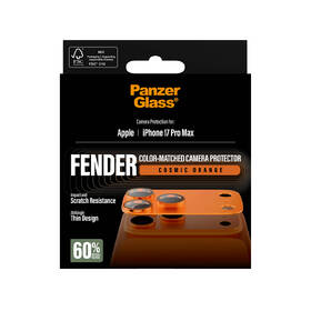 Hliníková ochrana fotoaparátu PanzerGlass FENDER na Apple iPhone 17 Pro Max oranžové

 obrázek produktu 5 z 5
