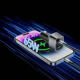 Adaptér do auta Celly USB-C/USB-A, 65 W černý

 obrázek produktu 3 z 3