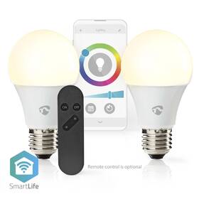 Chytrá žárovka Nedis SmartLife klasik, Wi-Fi, E27, 806 lm, 9 W, RGB / Teplá - studená bílá, 2ks 

 obrázek produktu 4 z 7