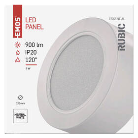 Stropní svítidlo EMOS Rubic, kruh, 9W, neutrální bílá bílé

 obrázek produktu 2 z 2