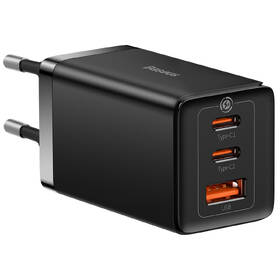 Nabíječka do sítě Baseus GaN5 Pro, 2x USB-C, USB-A, 65W + USB-C kabel 1m černá

 obrázek produktu 3 z 10