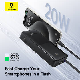 Powerbanka Baseus Bipow 2 20000mAh 20W s kabelem USB-C černá

 obrázek produktu 10 z 16