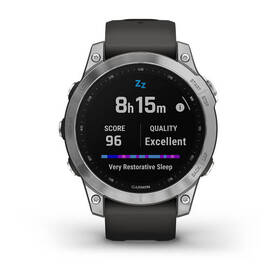 Chytré hodinky Garmin fenix 7 Glass - Silver / Graphite Silicone Band 

 obrázek produktu 5 z 10
