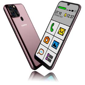 Mobilní telefon Aligator S6100 Senior - demo vínová barva
