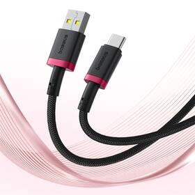 Kabel Baseus Dura USB/USB-C, 60W, 1m černý/červený

 obrázek produktu 6 z 16