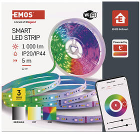 LED pásek EMOS GoSmart 22 W, 1000 lm, Wi-Fi RGBCCT, 5 m 

 obrázek produktu 4 z 6