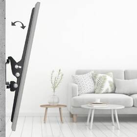 Držák TV Hama 220812, nástěnný, výklopný, pro úhlopříčky 32" až 75", max. nosnost 40 kg černý

 obrázek produktu 2 z 4
