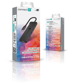 USB Hub Connect IT USB-C/3x USB 3.2, HDMI, USB-C PD 100W šedý

 obrázek produktu 4 z 4
