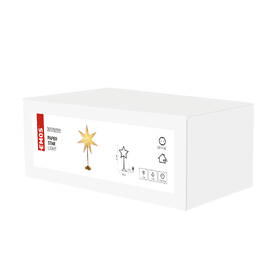 LED dekorace EMOS vánoční hvězda papírová se zlatým stojánkem, 45 cm, vnitřní 

 obrázek produktu 5 z 5