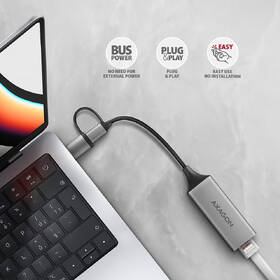 Síťová karta Axagon USB-C + USB-A 3.2 Gen 1 - Gigabit Ethernet šedá

 obrázek produktu 2 z 6