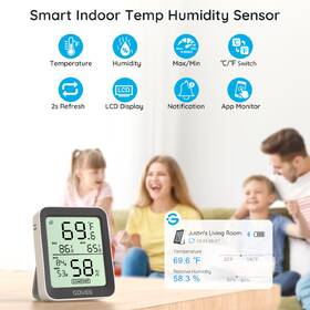 Senzor Govee Teploměr a vlhkoměr s displejem, Bluetooth bílý

 obrázek produktu 3 z 5