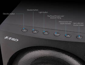 Reproduktory Fenda F&D F770X, 2.1, 76W, RGB, BT5.0, FM rádio, USB, optický vstup, dálkové ovládání 

 obrázek produktu 6 z 6