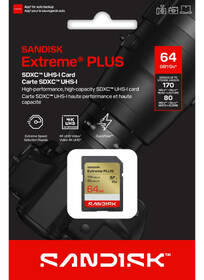 Paměťová karta SANDISK 64GB UHS-I U3 (170R/80W) 

 obrázek produktu 3 z 4