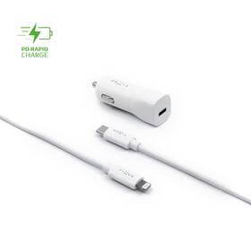 Adaptér do auta FIXED USB-C PD 18W, + MFi Lightning kabel 1m bílý

 obrázek produktu 1 z 2