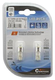 Autožárovka Compass 33770 1SUPER LED 12V T10  (2 ks) bílá

 obrázek produktu 1 z 1